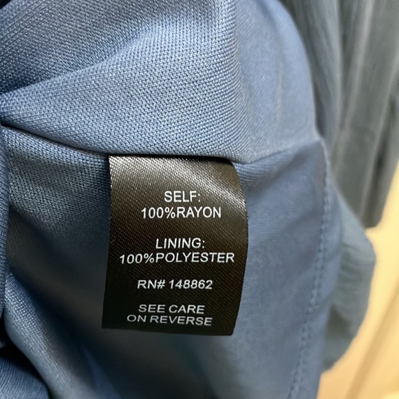 Torrid Slate Blue Lace Up Boho Slit Bell Sleeve Gauze Dress Lined Size 4X - Picture 8 of 8